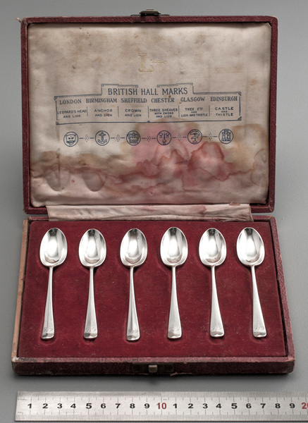 Antique silver spoons markings sale